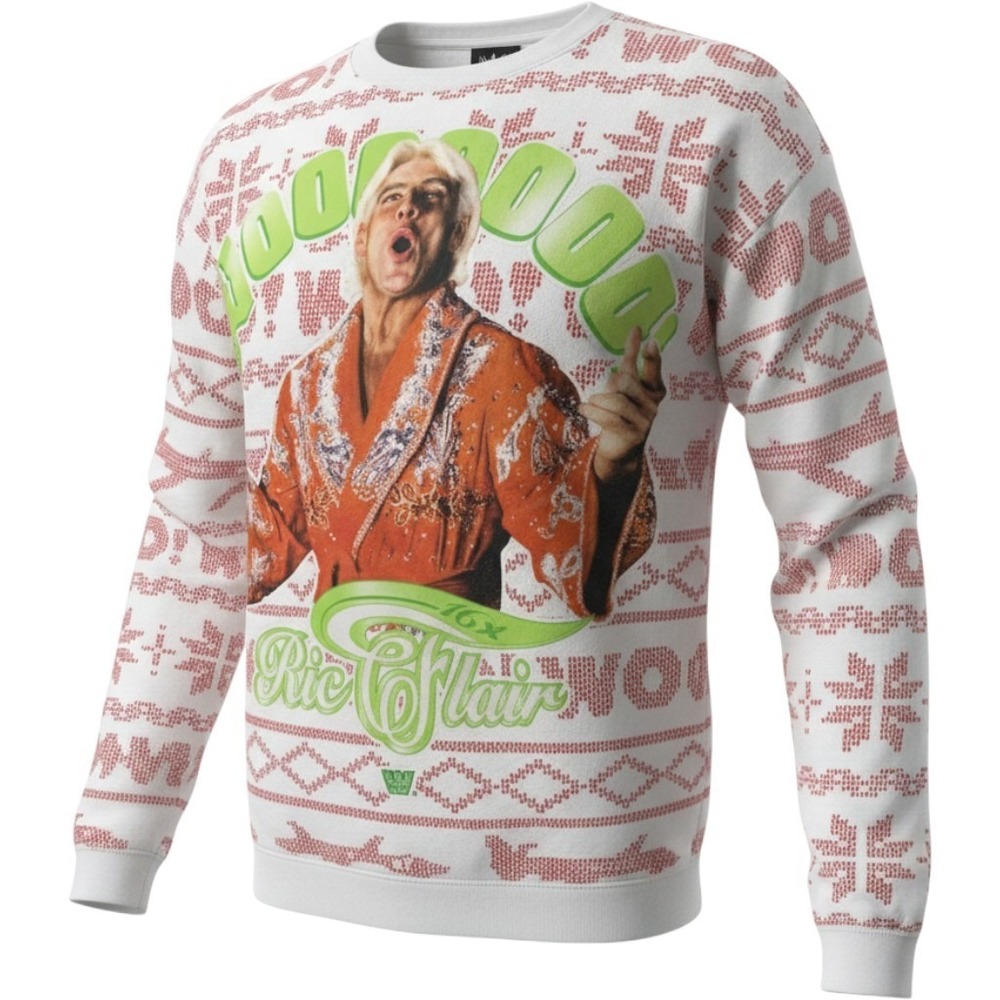 Ric Flair "WOOO!" holiday crewneck sweatshirt WWE licensed Missing Battery Case